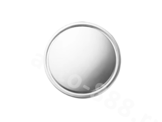 Колпачок на литье хром универсальный выпуклый с ободком, ø 52/55 (1 шт) фото 1