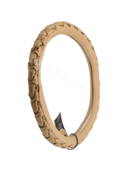 Оплётка на руль кожа QA-04 (М) бежевый р-р 37-38 см (цена за 5 шт) фото 1