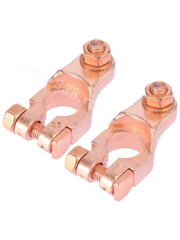 Клеммы для аккумулятора медные ЕВРО (пара) фото 1