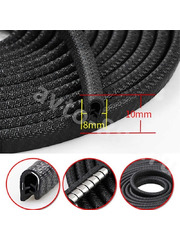 Уплотнитель на двери резинка/железо 10м, чёрный фото 2