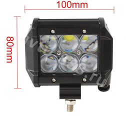 Дневные ходовые огни 6 диодов DRL-002, квадратные 12V/24V (1шт) фото 3