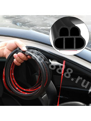 NAKLRE-016 Уплотнитель на двери C (полая) чёрная, 16м фото 4