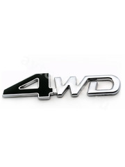 Надпись 4WD хром-чёрный 125*33mm TL-040A фото 2