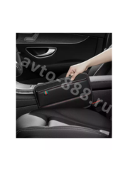 Органайзер карман для мелочей между сиденьями кожа черный 1шт фото 5