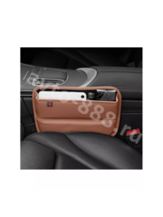 Органайзер карман для мелочей между сиденьями кожа коричневый 1 шт фото 6