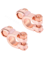 Клеммы для аккумулятора медные ЕВРО (пара) фото 2