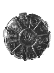 Колпачок на литье хром универсальный выпуклый H-02 ø 66 (1 шт) фото 2