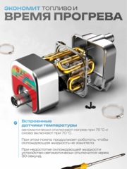 Подогрев тосола Лунфэй Маленький Q (хром) 1,5 кВт (24шт/кор) фото 7