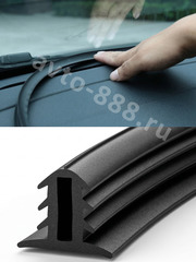 Уплотнитель зазора панели приборов (торпедо) универсальный, Т-образный, 1.6 метра фото 1