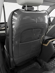 Защита спинки автомобильного сидения АнтиДеть 80*50см чёрный кант фото 1