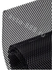 Сетка на решетку радиатора алюминиевая чёрная мелкая 1000*330 мм ячейка 3мм*6мм фото 6