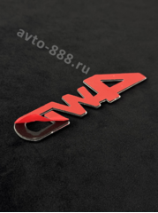 Надпись 4WD хром-чёрный 125*33mm TL-040A фото 3