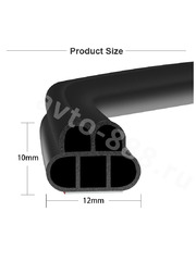 NAKLRE-016 Уплотнитель на двери C (полая) чёрная, 16м фото 1