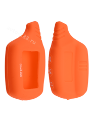 Чехол на пульт сигнализации силиконовый В9 А91 оранжевый фото 1