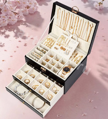 Шкатулка для украшений большая чёрный фото 1