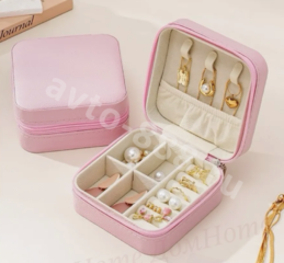 Шкатулка для украшений маленькая розовый фото 2