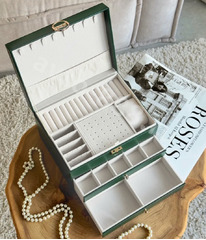 Шкатулка для украшений большая зелёный фото 2