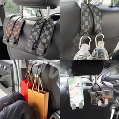 Крючок вешалка на подголовник автомобиля серый фото 4