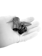 Комплект гаек-карандаш (лёгкие) R104 12*1,25 (20шт, высота 55мм) тёмно-серый фото 4