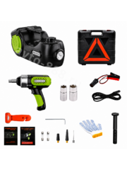 Домкрат электрический с гайковертом и с подкачкой шин 5т  235-530мм FR-4010 фото 2