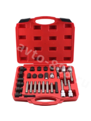 Автомобильный набор съемник шкива генератора, 30 предметов фото 1