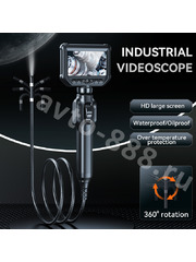 Эндоскоп автомобильный с экраном, длина зонда 1 метр, диаметр объектива 8 мм, диагональ экрана 4.3 дюйма фото 1