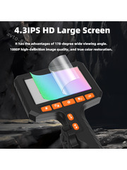 Эндоскоп автомобильный с экраном, длина зонда 1 метр, диаметр объектива 6 мм, диагональ экрана 4.3 дюйма фото 2