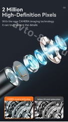 Эндоскоп автомобильный с экраном, длина зонда 1 метр, диаметр объектива 8 мм, диагональ экрана 4.3 дюйма фото 5