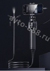 Эндоскоп автомобильный для телефона, длина зонда 1 метр, диаметр объектива 8 мм фото 1