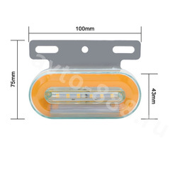 Фонари габаритные маленький D-2312 24V (4шт) жёлтый фото 2