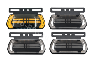 Фонари габаритные D-2388  12/24V (4шт) жёлтый фото 1