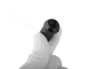 Гайка на колесо М12×1.5 конус (ключ 19) L32 чёрный (5шт) фото 5