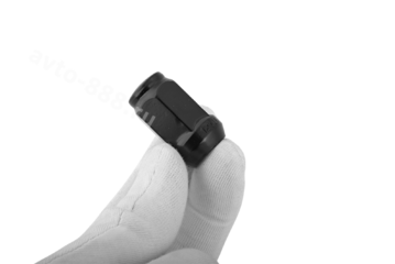 Гайка на колесо М12×1.5 конус (ключ 19) L32 чёрный (5шт) фото 6