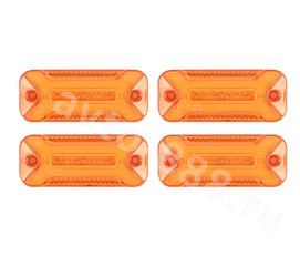 Фонари габаритные D-2392  12/24V (2шт) жёлтый фото 4