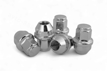 Гайка на колесо М14×1.5 конус (ключ 21) L45 ХРОМ (5шт) фото 3