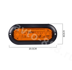 Фонари габаритные D-2272 12/24V жёлтый (2шт) фото 3