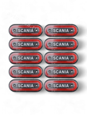 Фонари габаритные BD-0166 SCANIA 12/24V красный (10шт) фото 2