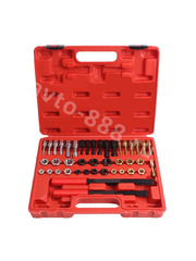 Набор метчиков и плашек для прогона резьбы, 42 предмета фото 1