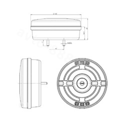 Задние габаритные огни для грузовиков XXY-111 12-24V (1шт) фото 3