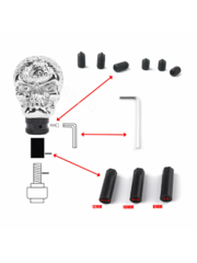 Ручка КПП череп,хром фото 3