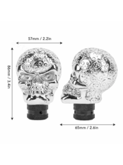 Ручка КПП череп,хром фото 2