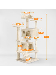 Домик для кошки 137см бежевый фото 4