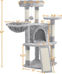 Домик для кошки 107см светло-серый фото 6
