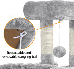 Домик для кошки 107см светло-серый фото 7