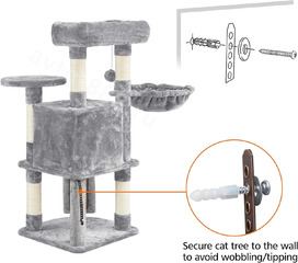 Домик для кошки 107см светло-серый фото 9