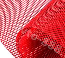 Сетка на решетку радиатора алюминиевая красная мелкая 1000*330 мм ячейка 3x6мм фото 3