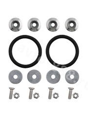 Замок бампера на резинках СЕРЫЙ фото 1