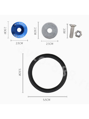 Замок бампера на резинках СИНИЙ фото 2