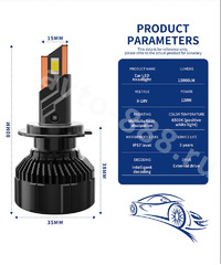 Автомобильная лампа LED V18 H7 (2шт) фото 3