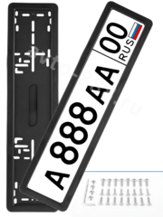 Рамка номера силиконовая SAK для китайских и европейских автомобилей (пара) AK-8416 фото 1